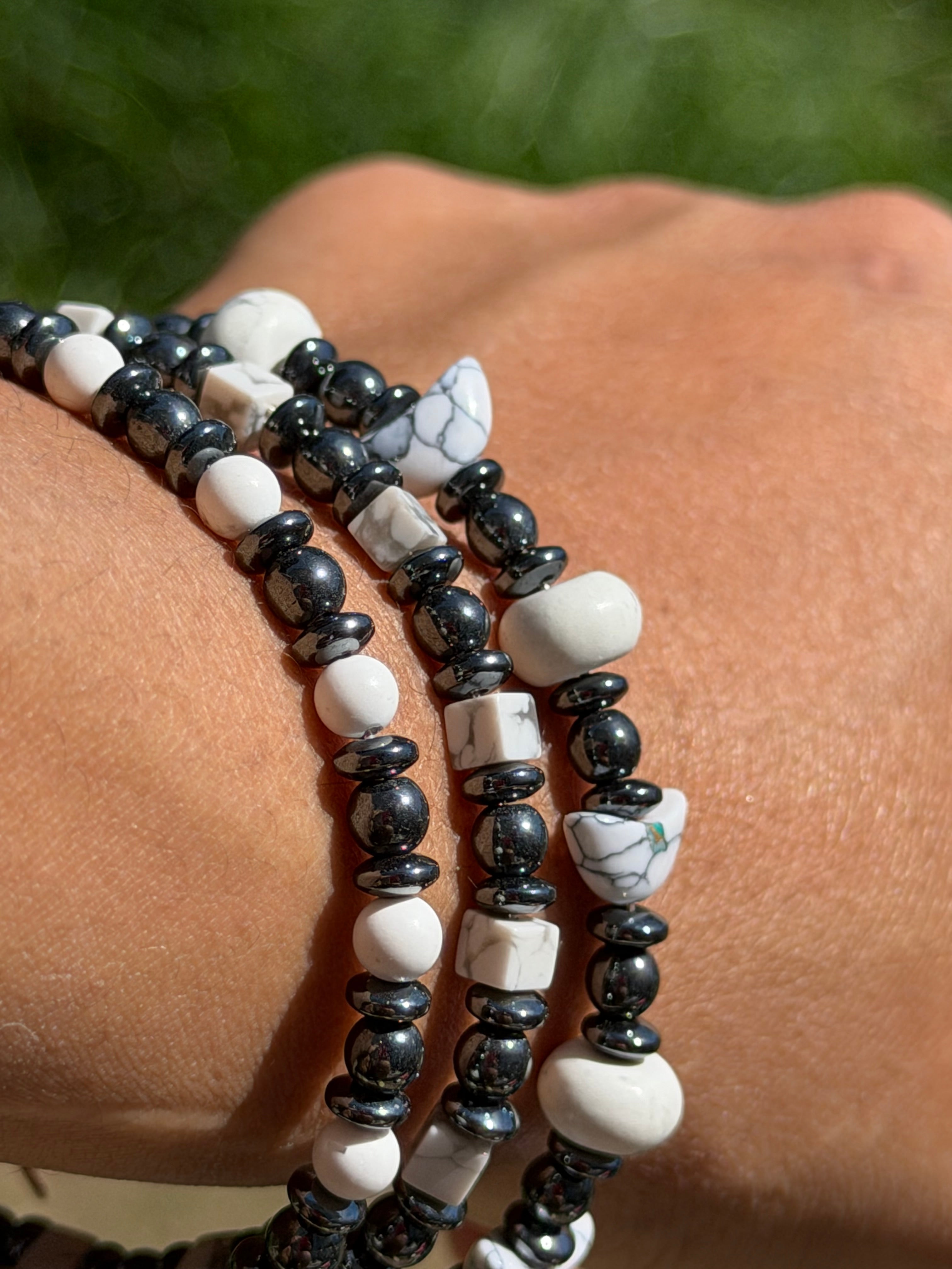 Hematite & White Howlite Collection