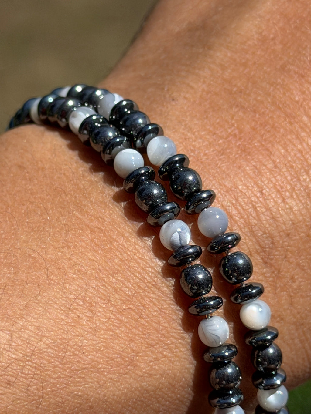 Hematite & White Howlite Collection
